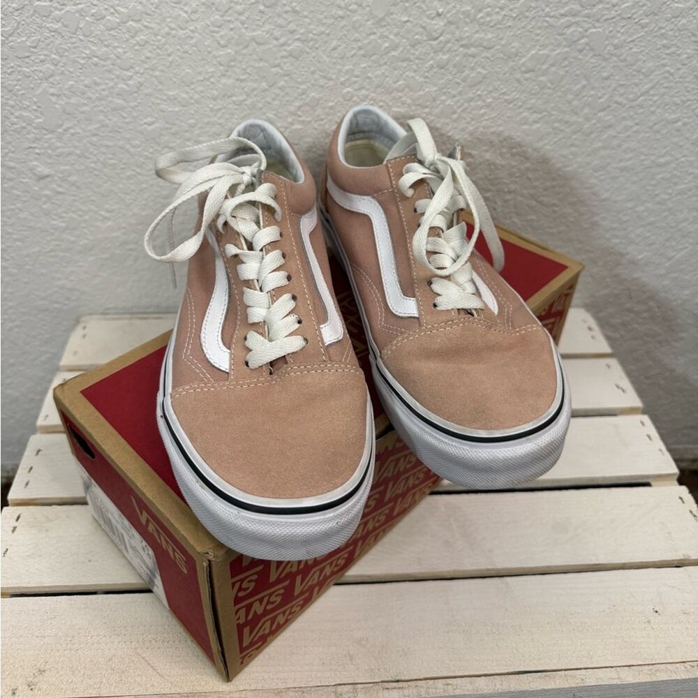 Vans Old School Skate Shoes Mahogany Rose and White Low-Top Sneakers Casual